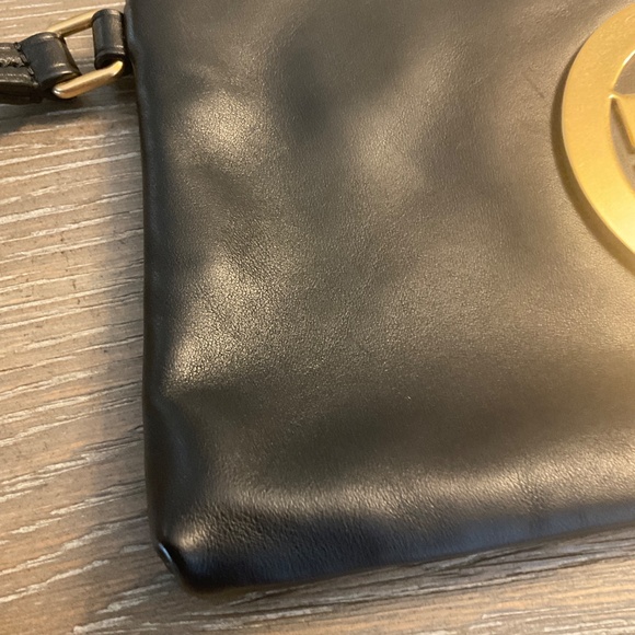 Tory Burch, Charlie, Black leather clutch - Picture 4 of 6